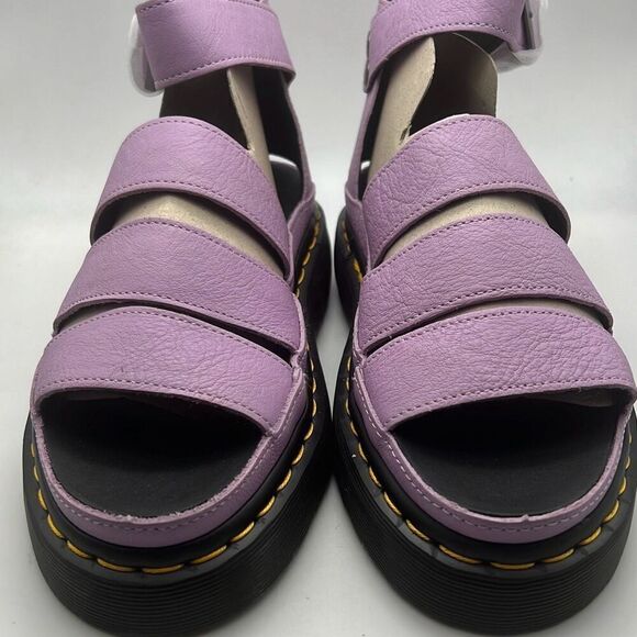 Dr Martens Leather Clarissa II Quad Chunky platform Sandal Lilac‎ Pisa Women 7 - Picture 5 of 11